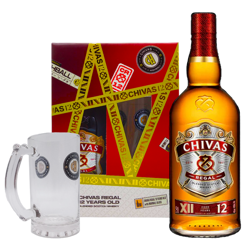 Chivas Regal 12 Year Old 1L with Limited Edition Highball Glass VAP 2023