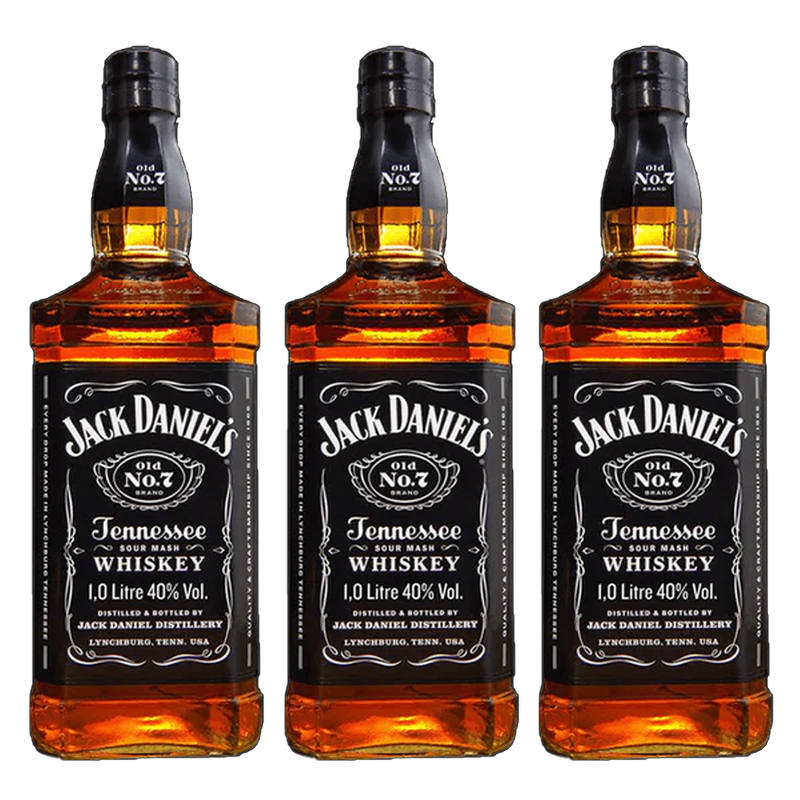 Jack Daniel's Old No. 7 Tennessee Whiskey 1L Bundle of 3