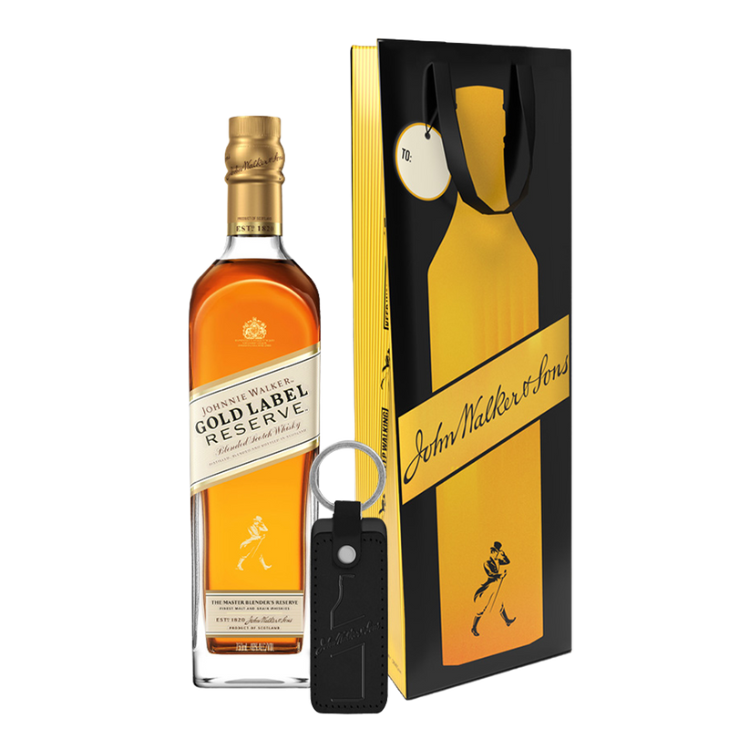 Johnnie Walker Gold Label 750ML with Gift Bag and Keychain