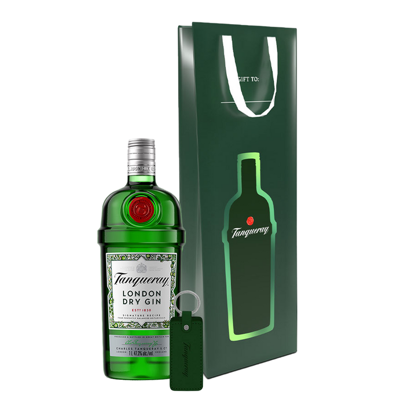 Tanqueray London Dry Gin 750ml with Gift Bag and Keychain
