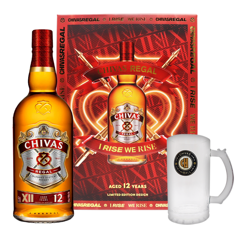 Chivas Regal 12 Year Old 1L with Limited Edition Highball Glass VAP 2022