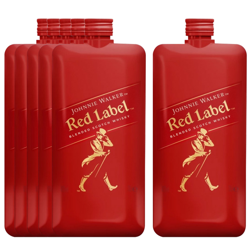 Johnnie Walker Red Label Pocket Scotch 200ml 5+1 Bundle
