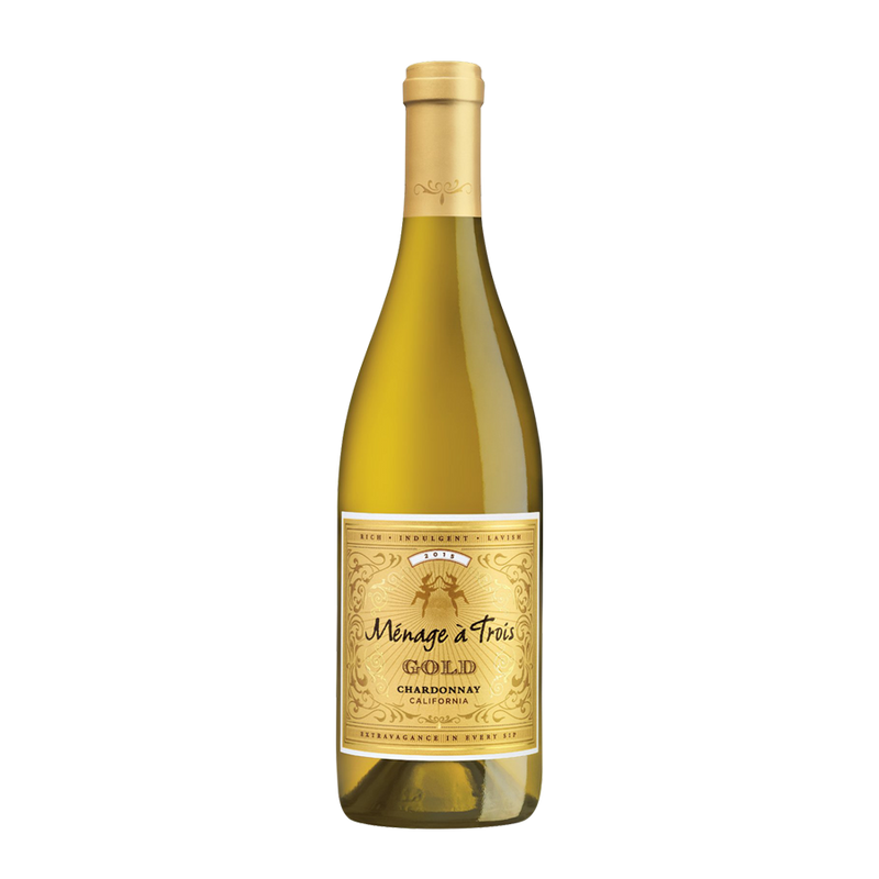 Menage a Trois Gold Chardonnay 750ml with Wine Opener