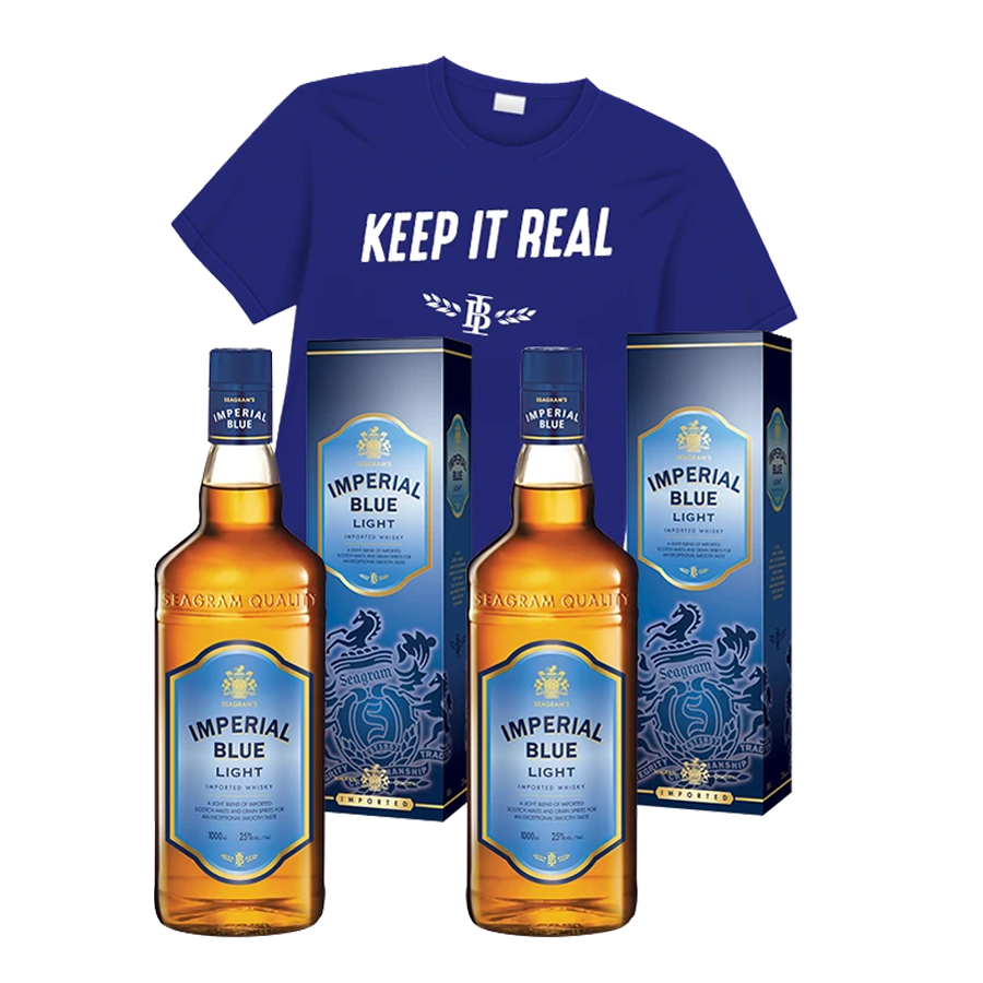 Buy 2 Imperial Blue Light 1L with Shirt - Price, Offers, Delivery | Clink