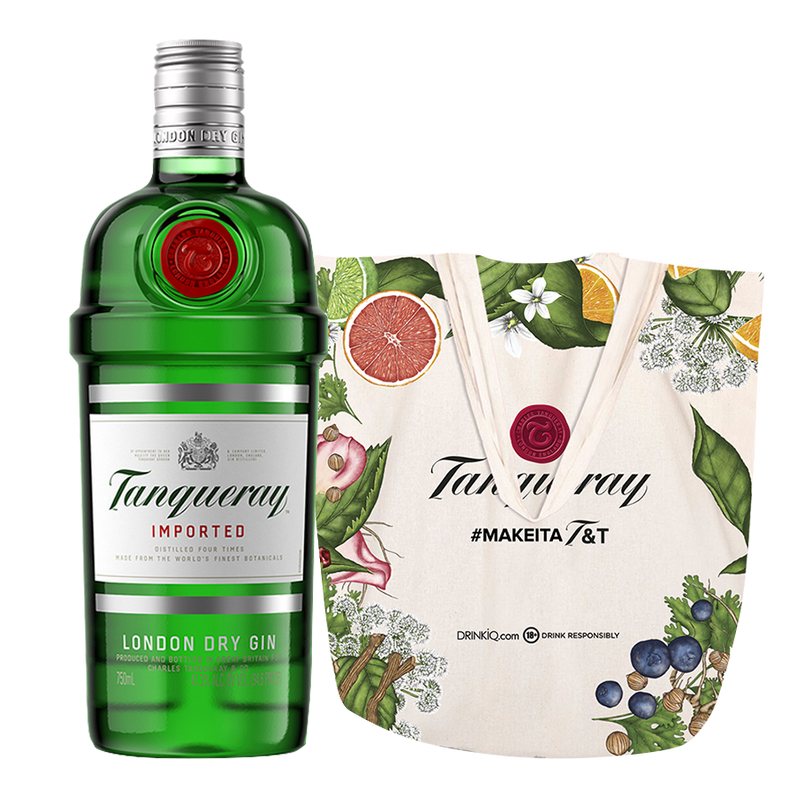 Tanqueray London Dry Gin 750ml with Tanqueray Summer Tote Bag