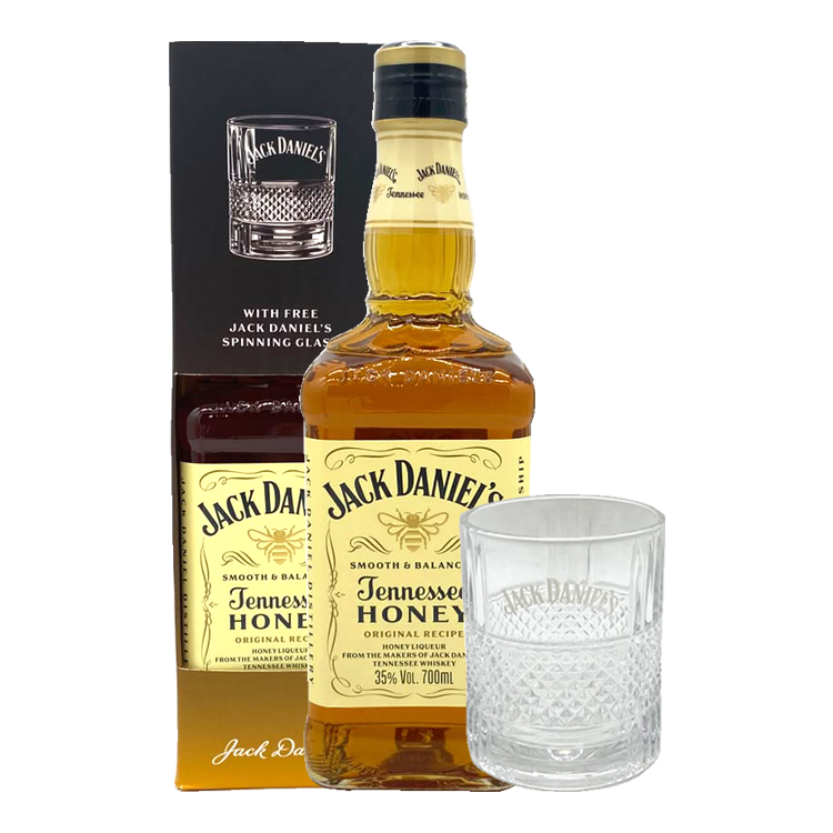 Jack Daniel's Tennessee Honey 700ml with Spinning Glass