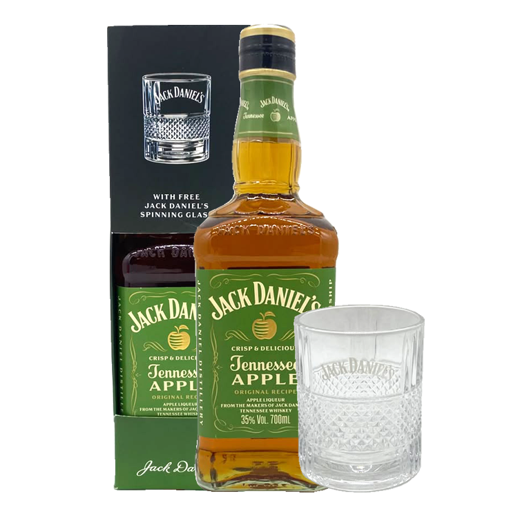 Jack Daniel's Tennessee Apple 700ml with Spinning Glass