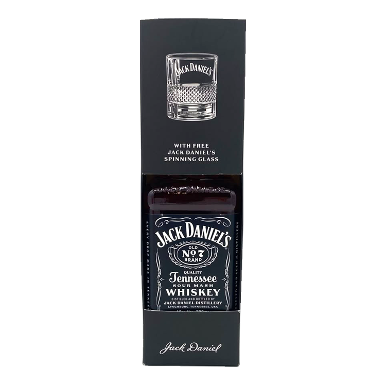 Jack Daniel's Old No. 7 Tennessee Whiskey 700ml with Spinning Glass