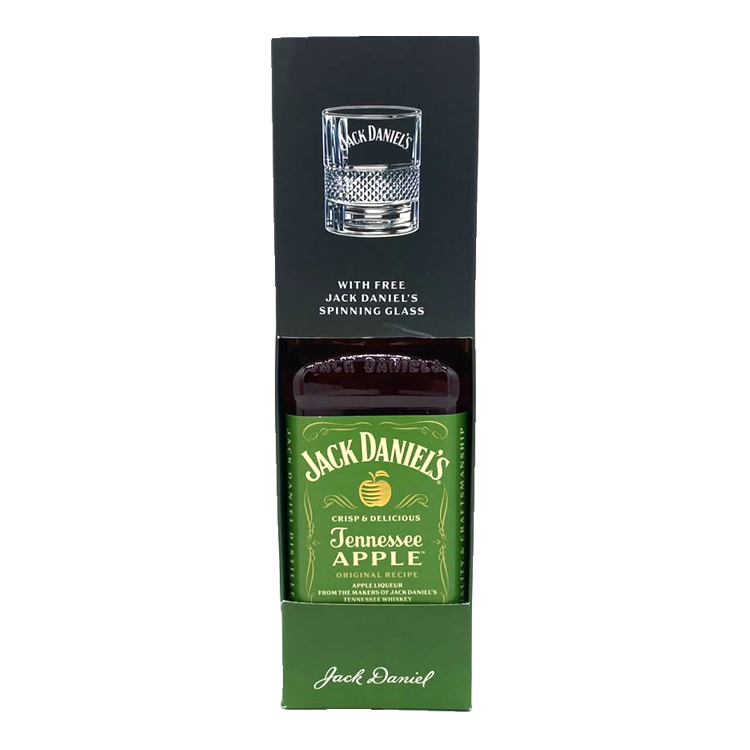 Jack Daniel's Tennessee Apple 700ml with Spinning Glass