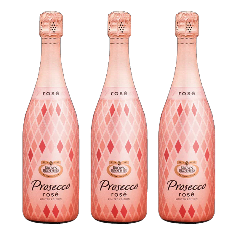 Brown Brothers Prosecco Rosé 750ml Bundle of 3
