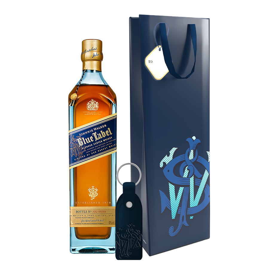 Johnnie Walker Blue Label 750ml with Gift Bag and Keychain