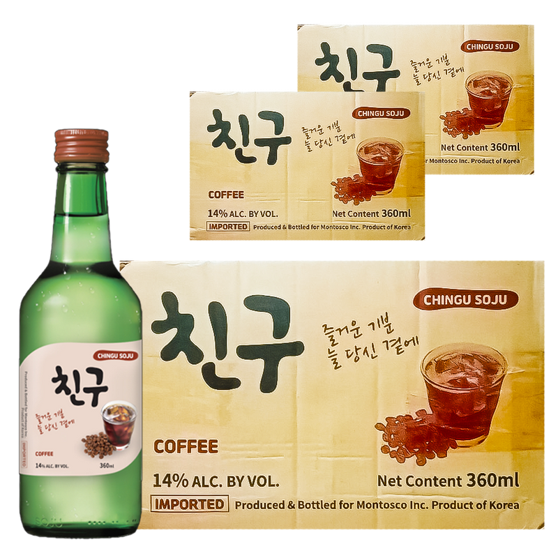 Chingu Coffee Soju 360ml Case of 20 (Buy 1 Take 2 Bundle)
