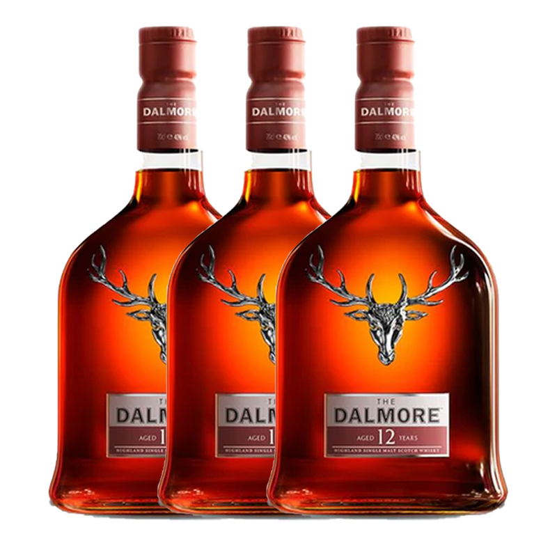 The Dalmore 12 Year Old 700ml Bundle of 3