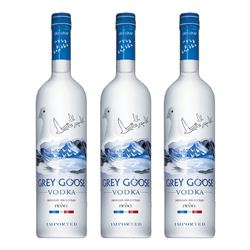 Grey Goose Vodka 750ml Bundle of 3