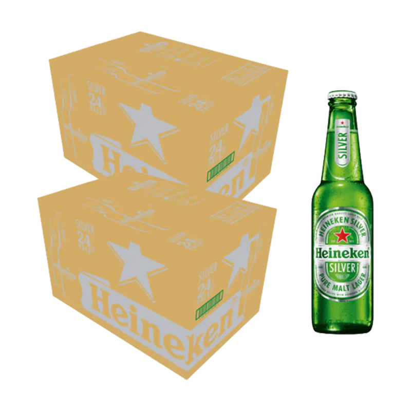 Heineken Silver 330ML Case Of 24 (Buy 1 Take 1 Bundle)