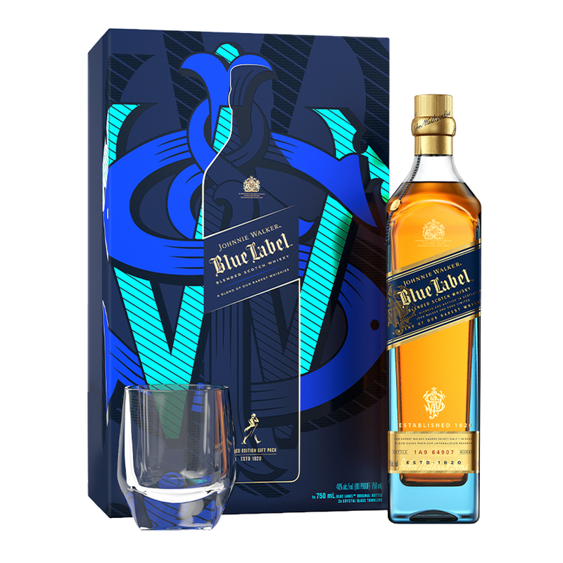 Johnnie Walker Blue Label 750ml Festive Gift Pack
