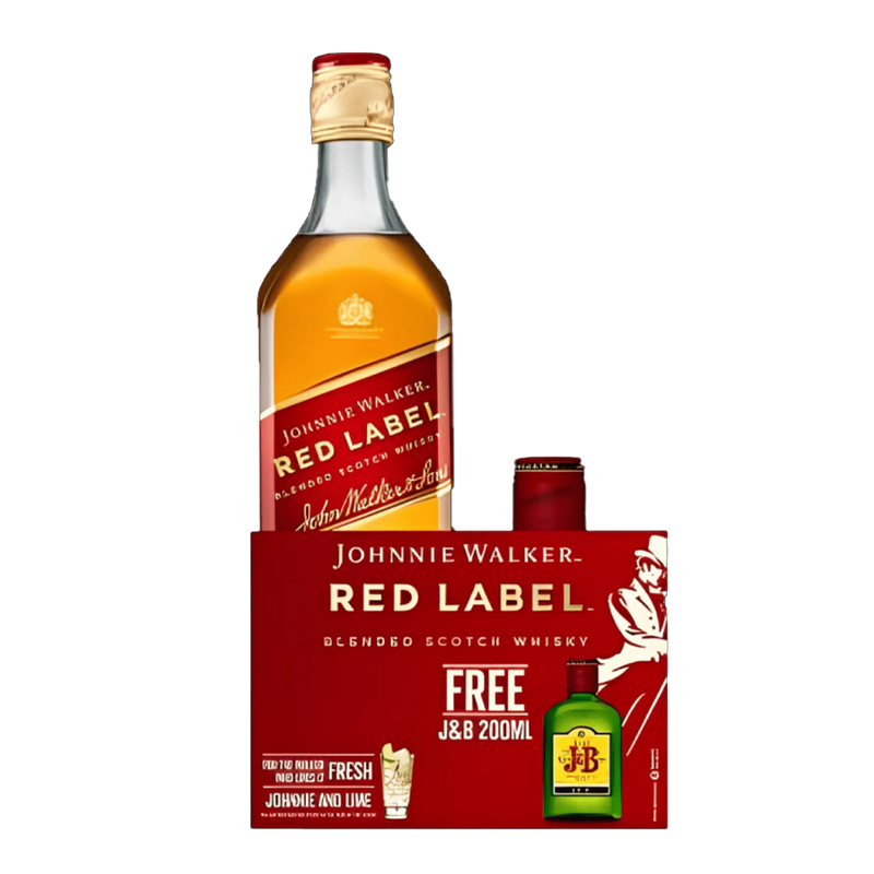 Johnnie Walker Red Label 1L with J&B Rare 200ml