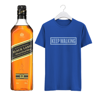 Johnnie Walker Black Label 700ml with T-Shirt