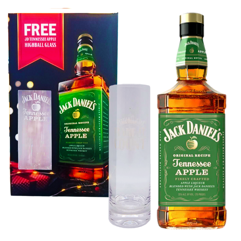 Jack Daniel's Tennessee Apple 700ml with Highball Glass