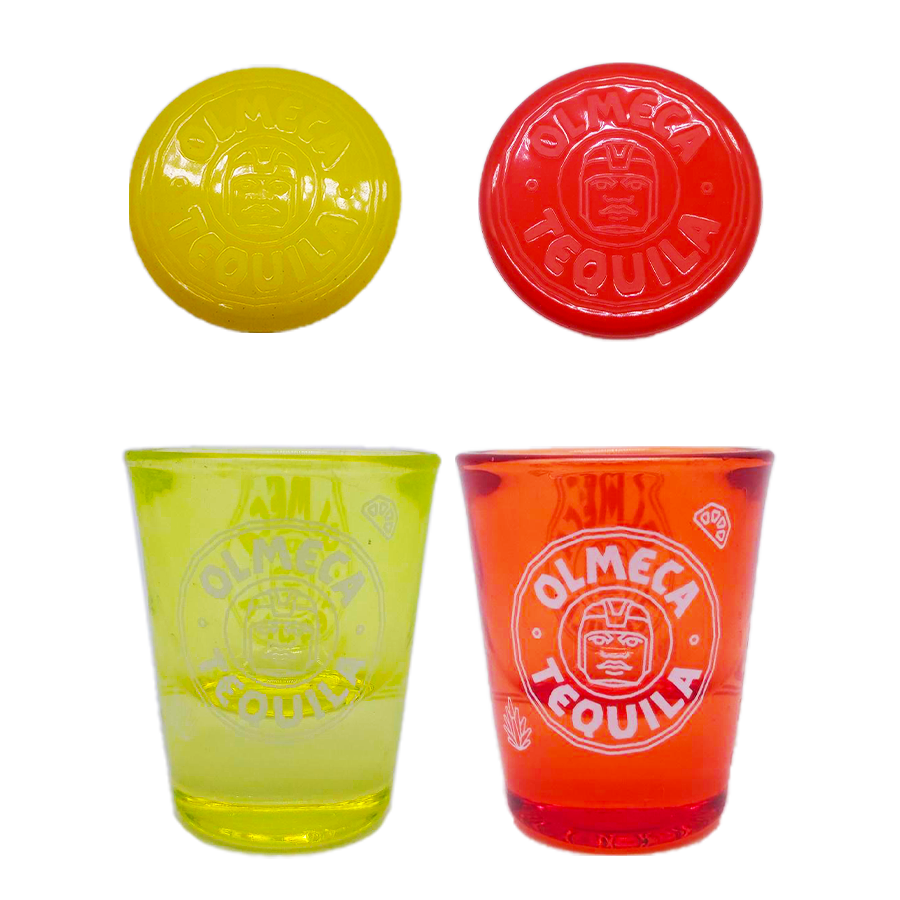 Olmeca Tequila 700ml Luminous Shot Glass Pack