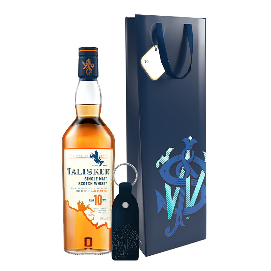 Talisker 10 Year Old 700ml with Gift Bag and Keychain