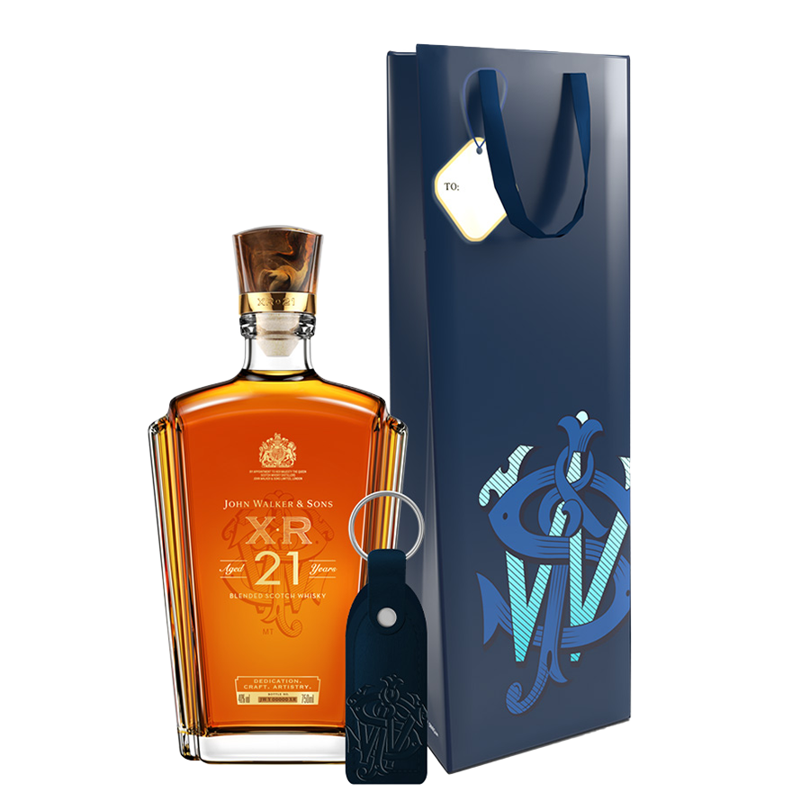 John Walker & Sons XR 21 Year Old 700ml with Gift Bag and Keychain