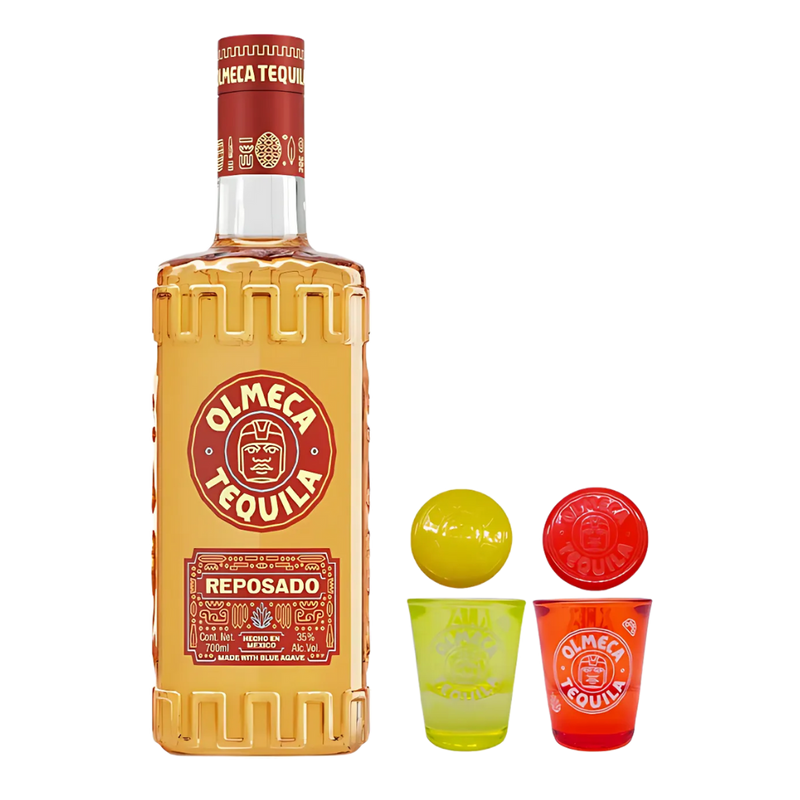 Olmeca Tequila 700ml Luminous Shot Glass Pack