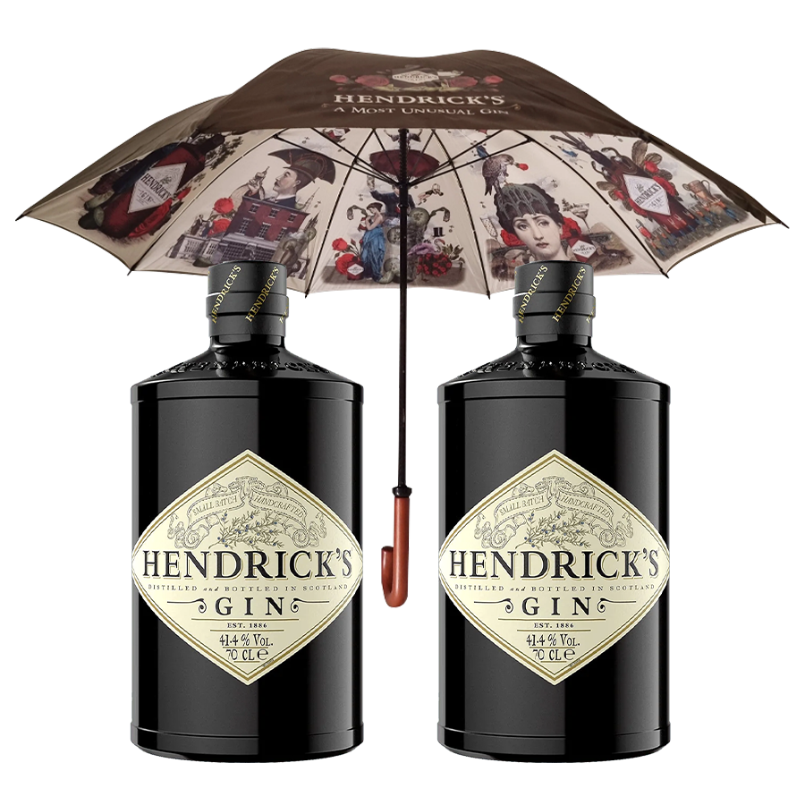 Hendrick’s Gin 700ml Bundle of 2 with Hendrick’s Limited Edition Umbrella