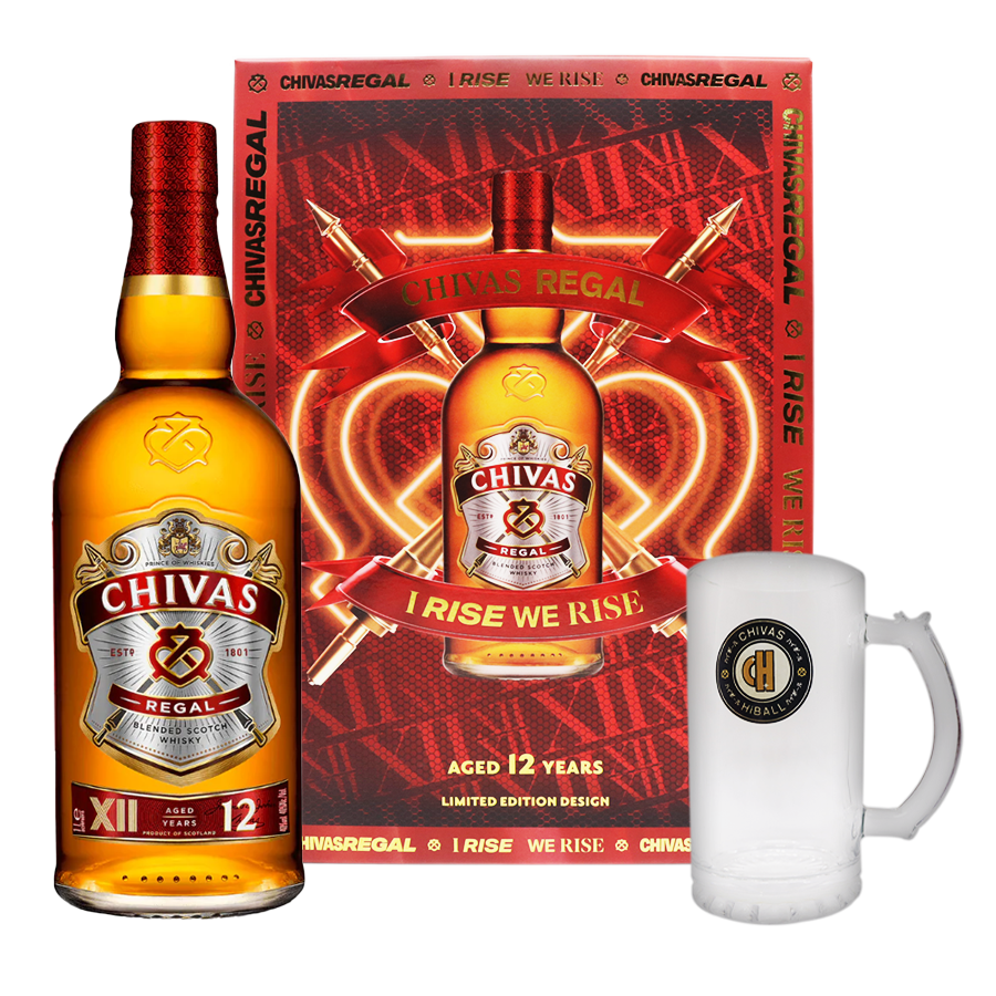 Chivas Regal 12 Year Old 1L with Limited Edition Highball Glass VAP 2022