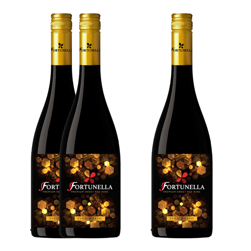 Fortunella Premium Sweet Red Wine 750ML 2 + 1 Bundle