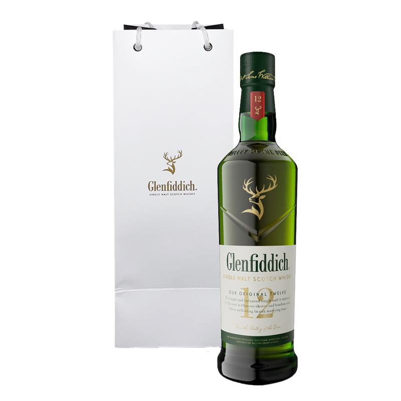 Glenfiddich 12 Year Old 700ml with Paper Bag