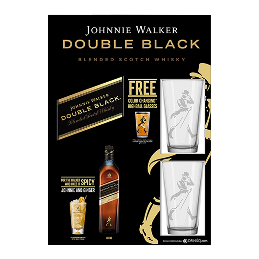 Buy Johnnie Walker Double Black Label 1L Highball Pack Price, Offers