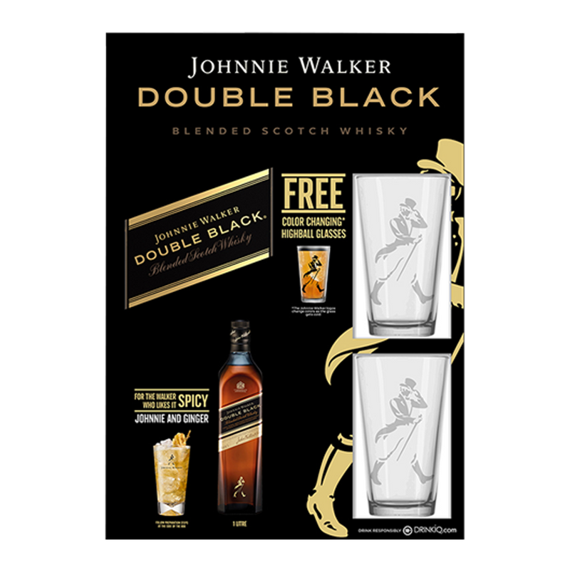 Johnnie Walker Double Black Label 1L Highball Pack