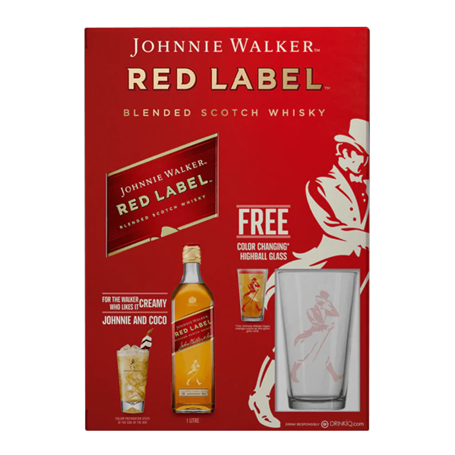 Johnnie Walker Red Label 1L Highball Pack