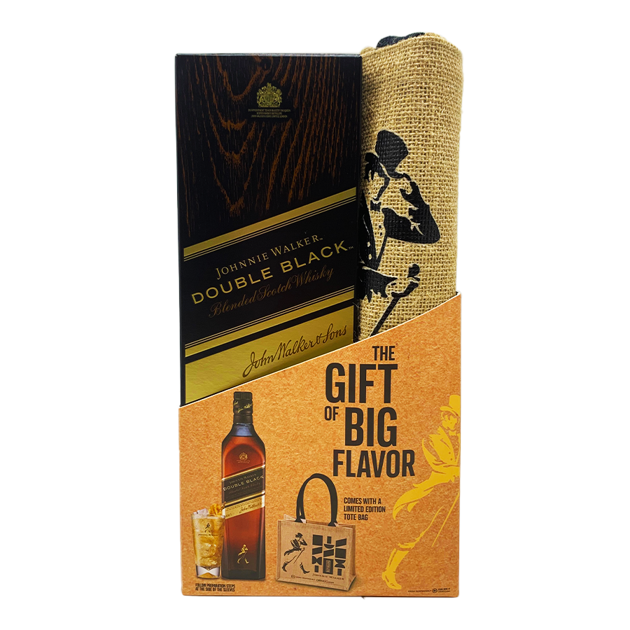 Johnnie Walker Double Black 1L with Limited Edition Tote Bag