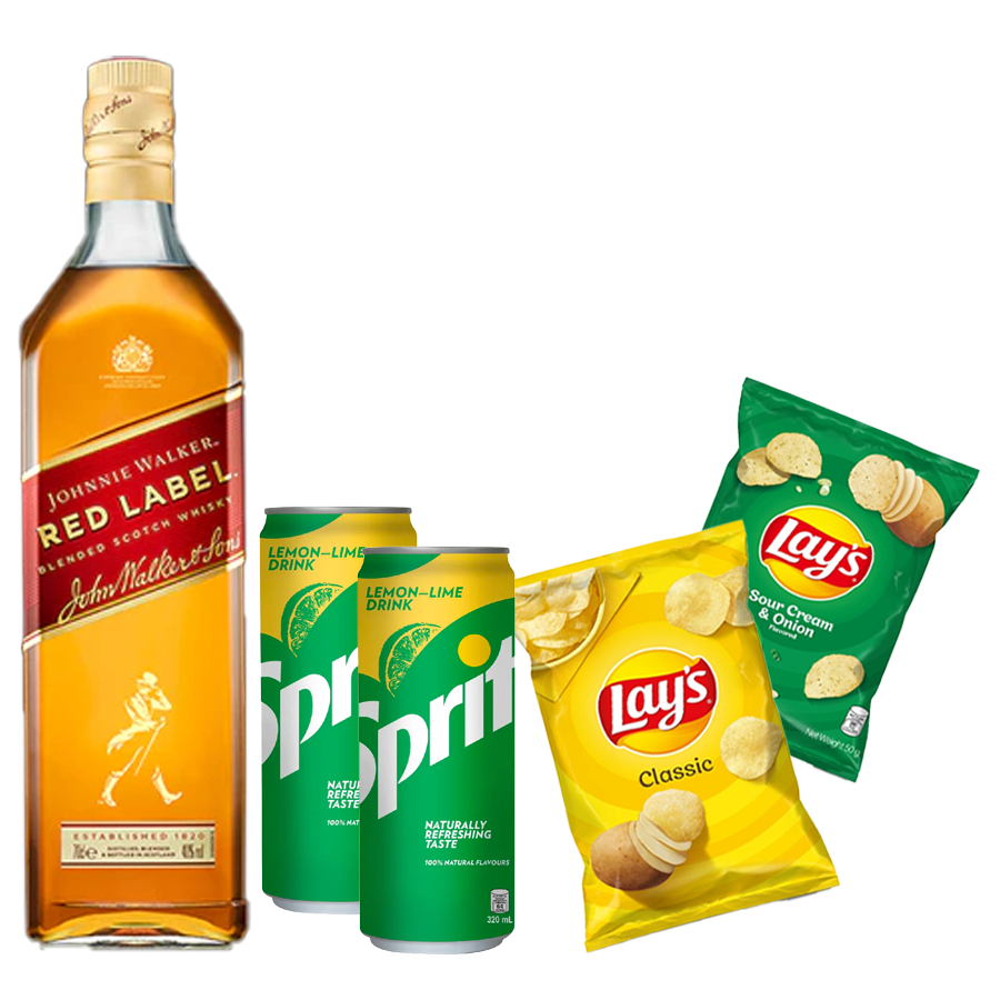 Johnnie Walker Red Label 700ml Highball and Snacks Pairing
