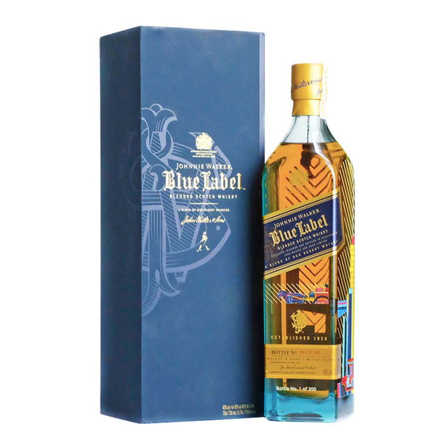 Johnnie Walker Blue Label Luxury Artists Edition 2.0 Metal Design 750ml