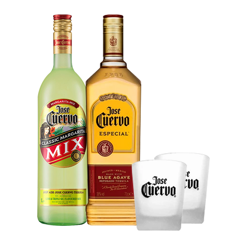 Jose Cuervo Golden Margarita Bundle with 2 Rock Glasses