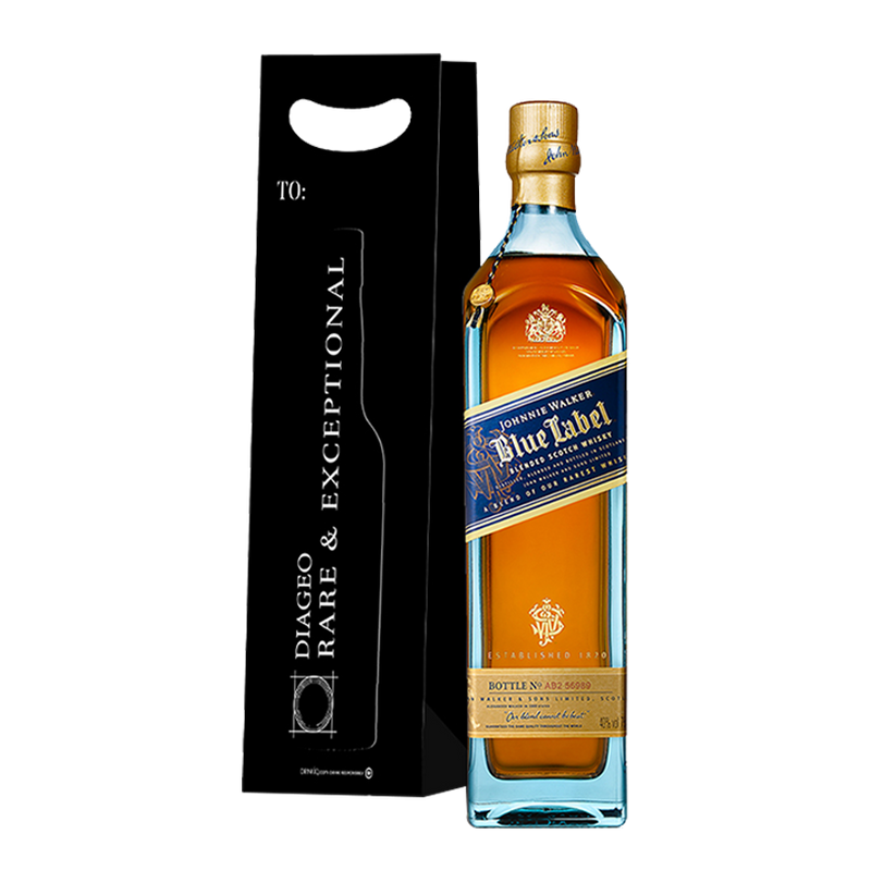 Johnnie Walker Blue Label 750ml with Gift Bag and Note Card