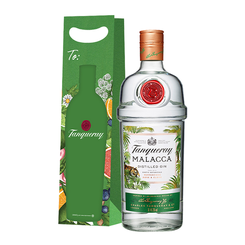 Tanqueray Malacca 1L with Gift Bag and Note Card