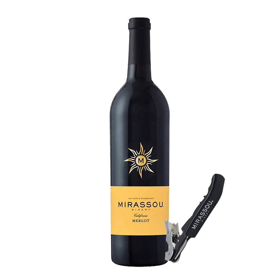 Mirassou Merlot 750ml with Wine Opener