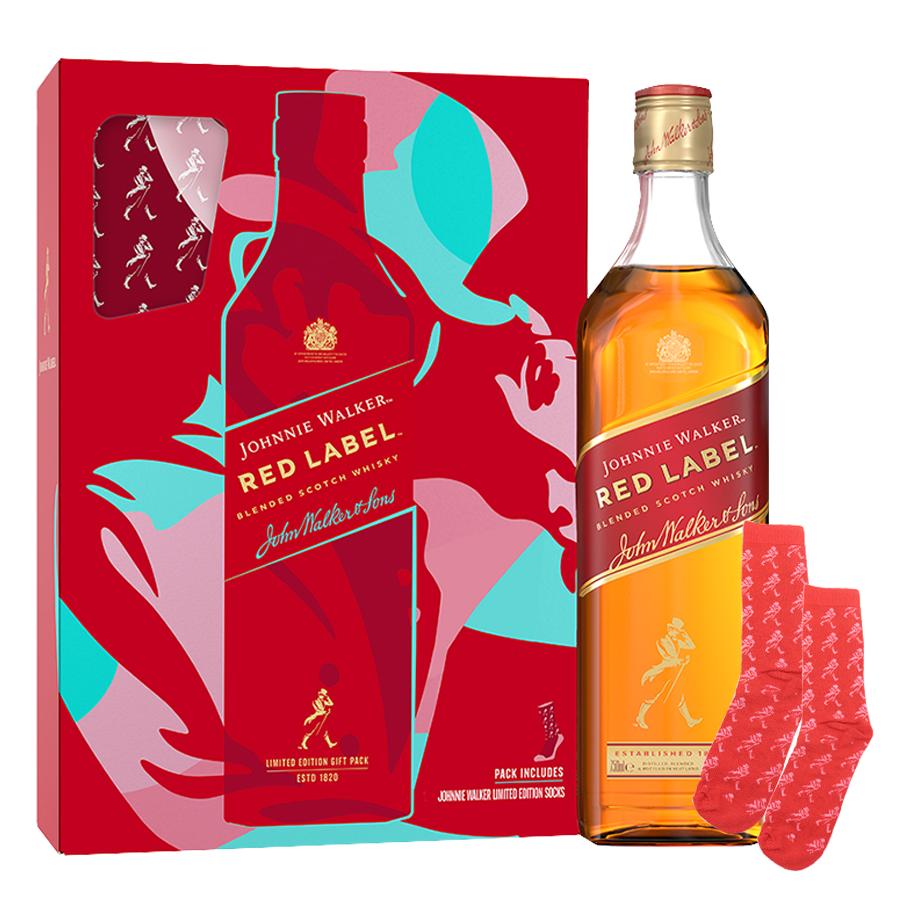 Johnnie Walker Red Label 1L Festive Gift Pack