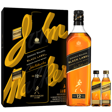 Johnnie Walker Black Label 1L Festive Gift Pack