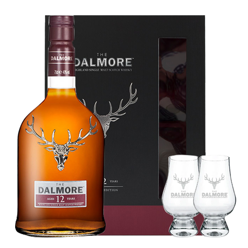The Dalmore 12 Year Old 700ml Gift Pack with 2 Glasses