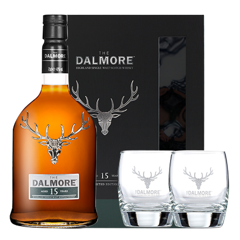 The Dalmore 15 Year Old 700ml Gift Pack with 2 Glasses