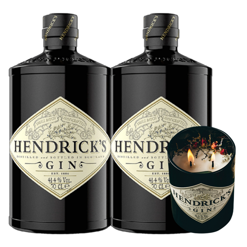 Hendrick's Gin 700ml Bundle of 2 with Hendrick's Scented Candle