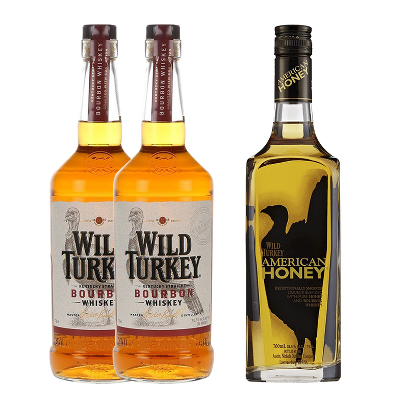 Wild Turkey 81 750ml Bundle of 2 with Wild Turkey American Honey 750ml