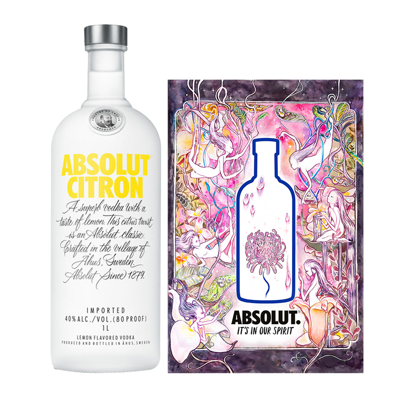 Absolut Citron 1L with Absolut x Tokwa Journal