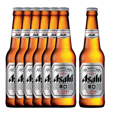 Asahi Beer Bottle 330ml 6+1 Bundle