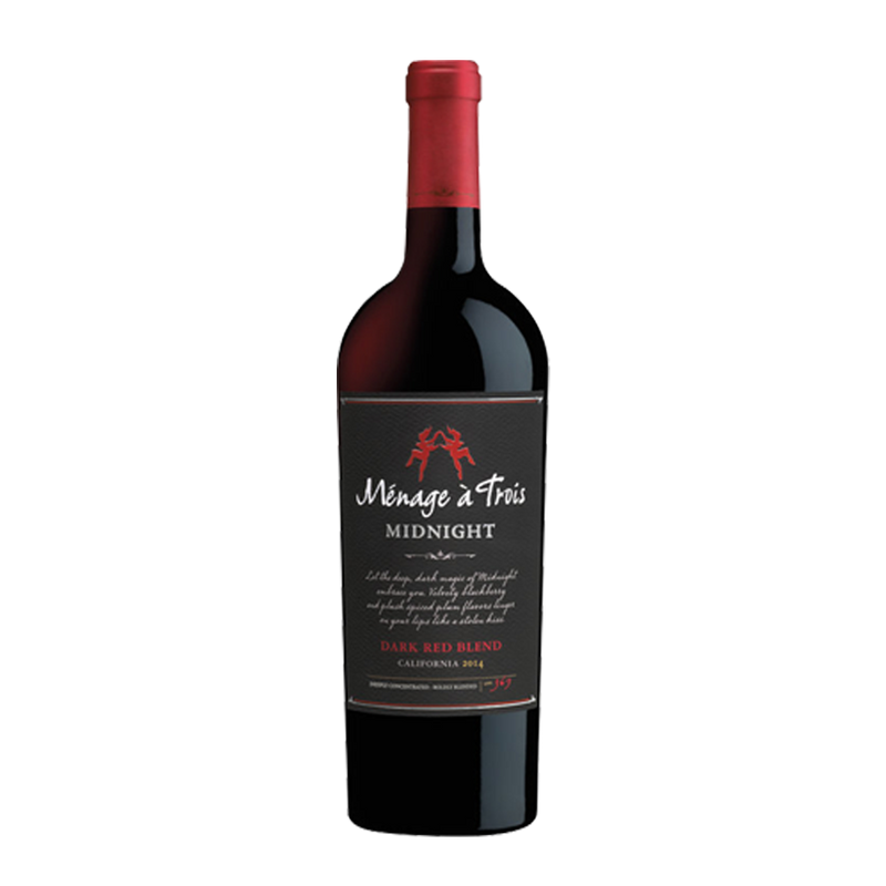 Menage a Trois Midnight Dark Red Blend 750ml with Wine Opener